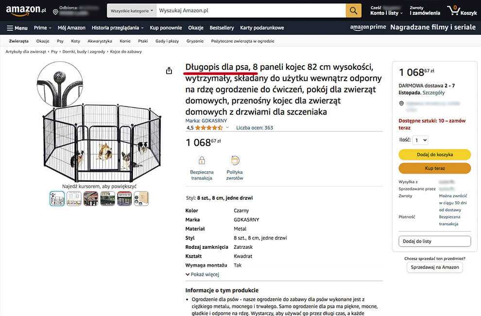 Amazon w Polsce, czyli jak nie robić opisów produktowych